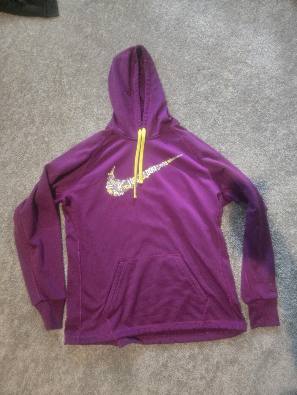Nike Therma-FIT Women's Pullover Hoodie Magenta Pink Size L